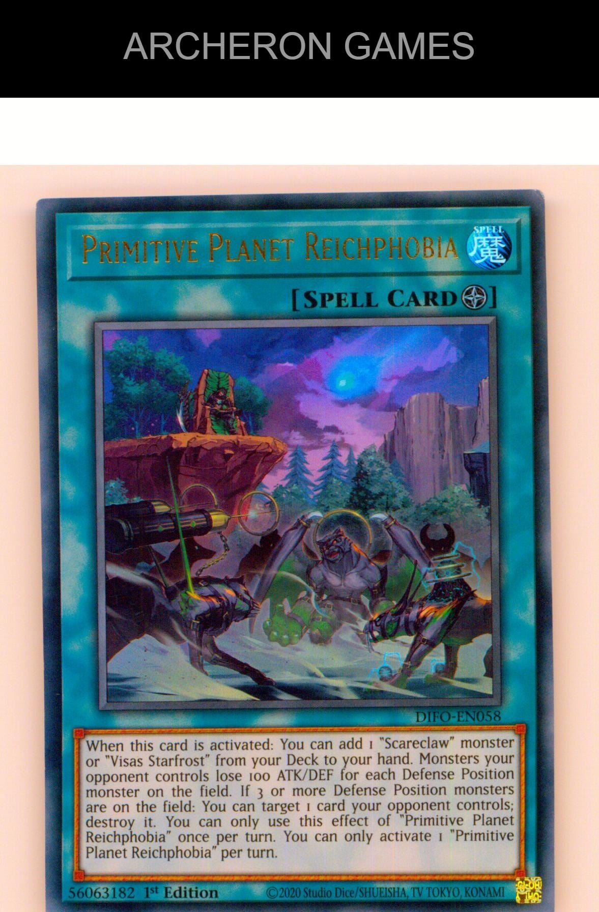 Primitive Planet Reichphobia Ultra Rare YUGIOH Card 1st Edition
