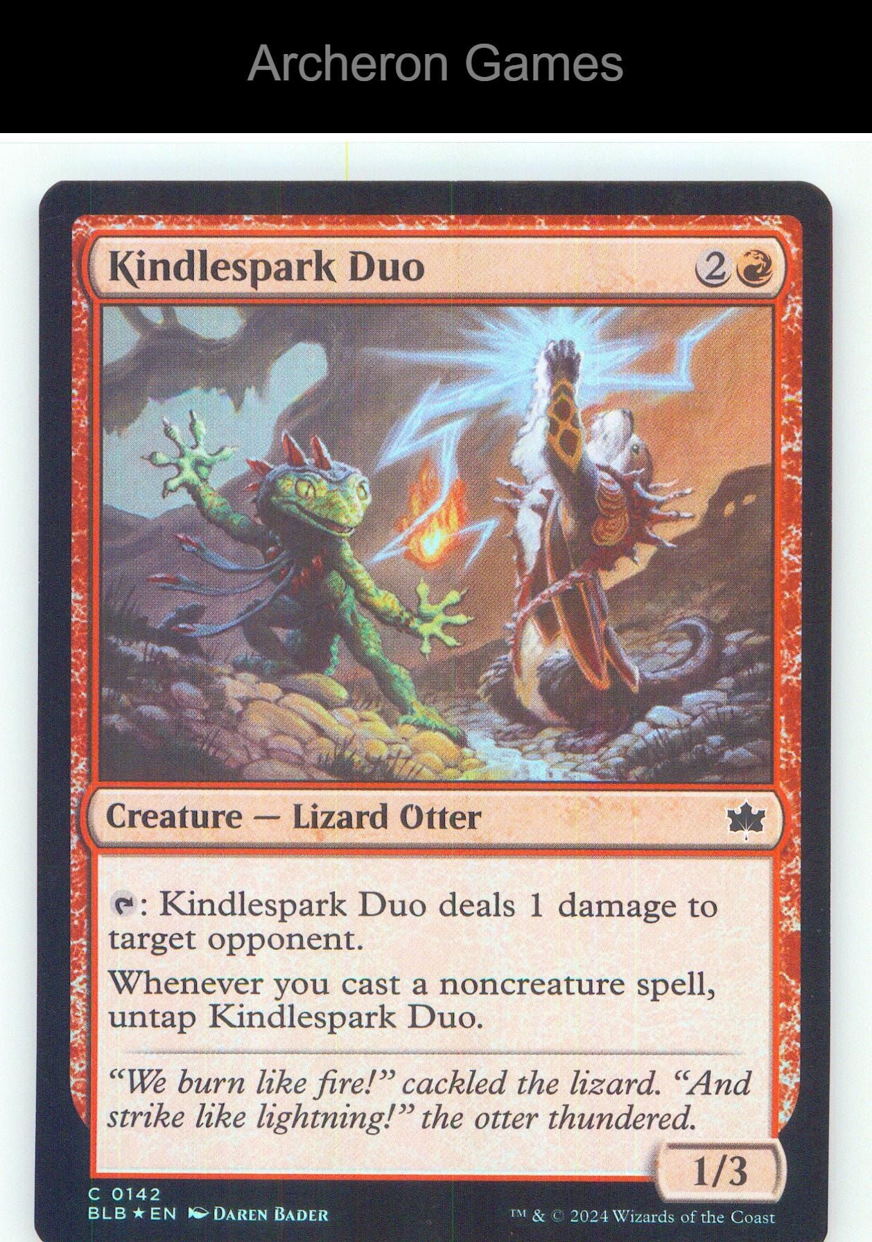 Kindlespark Duo BLB 142 C MTG Card NM/EX+ Foil