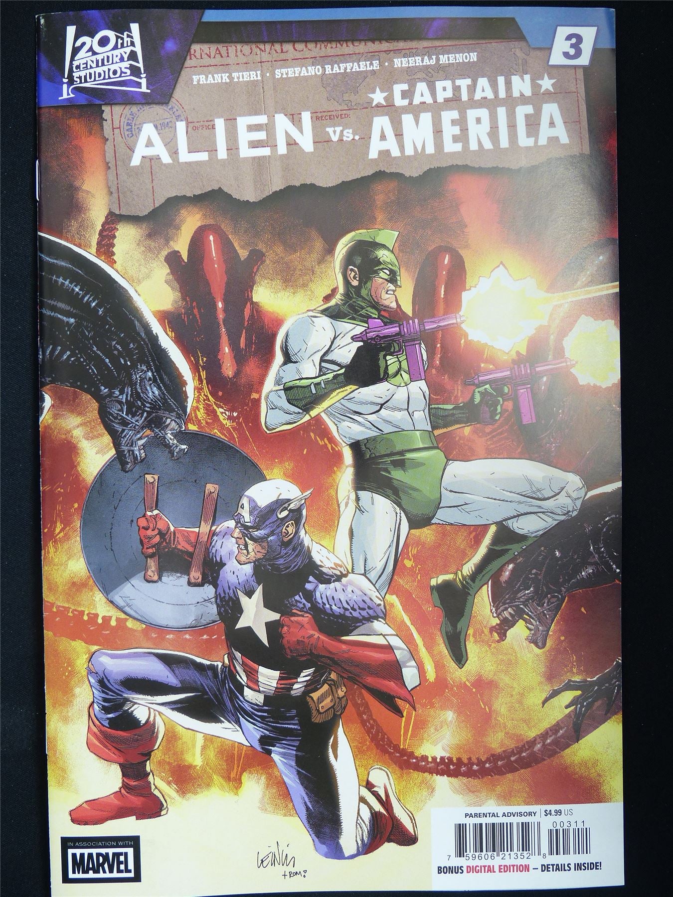 ALIEN vs Captain America #3 - B&B Mar 2026 Marvel Comic #1FD