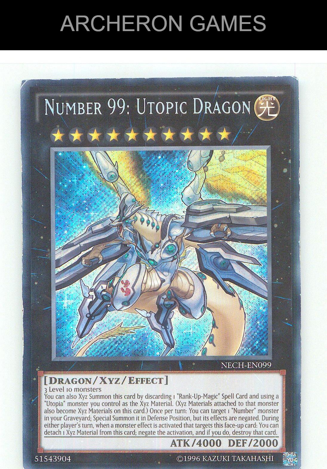 Number 99: Utopic Dragon SEC YUGIOH Card Unlimited