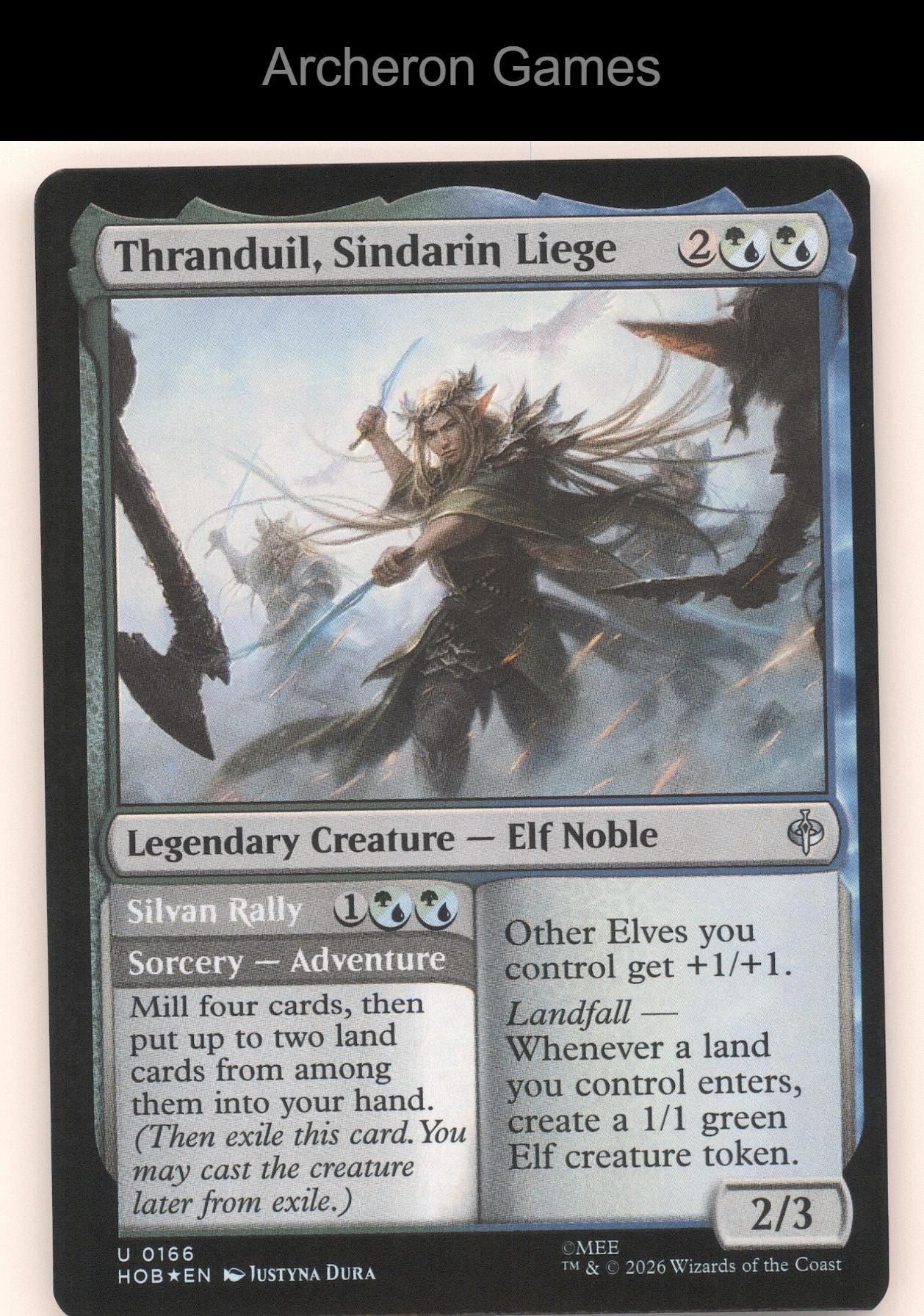 Thranduil, Sindarin Liege HOB 166 UC MTG Card The Hobbit