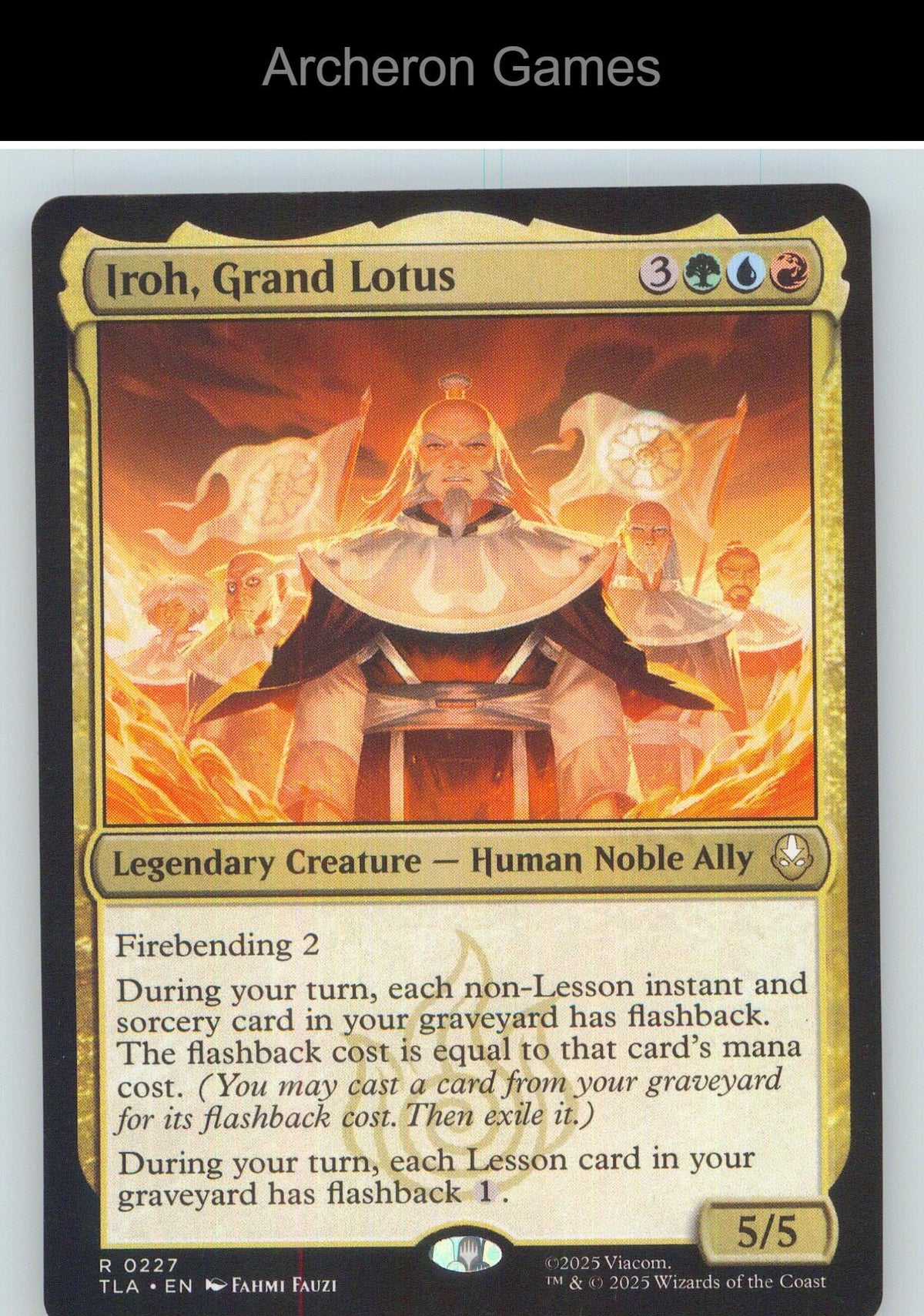 Iroh, Grand Lotus TLA 227 R MTG Card NM/EX+