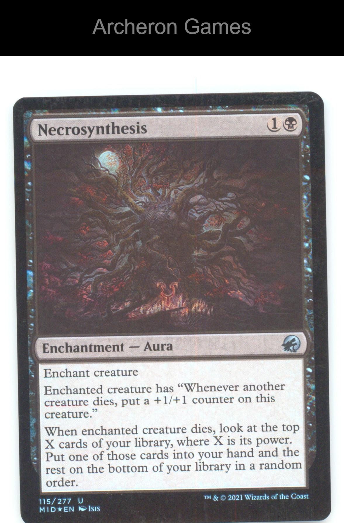 Necrosynthesis MID 115 UC MTG Card Innistrad: Midnight Hunt Foil