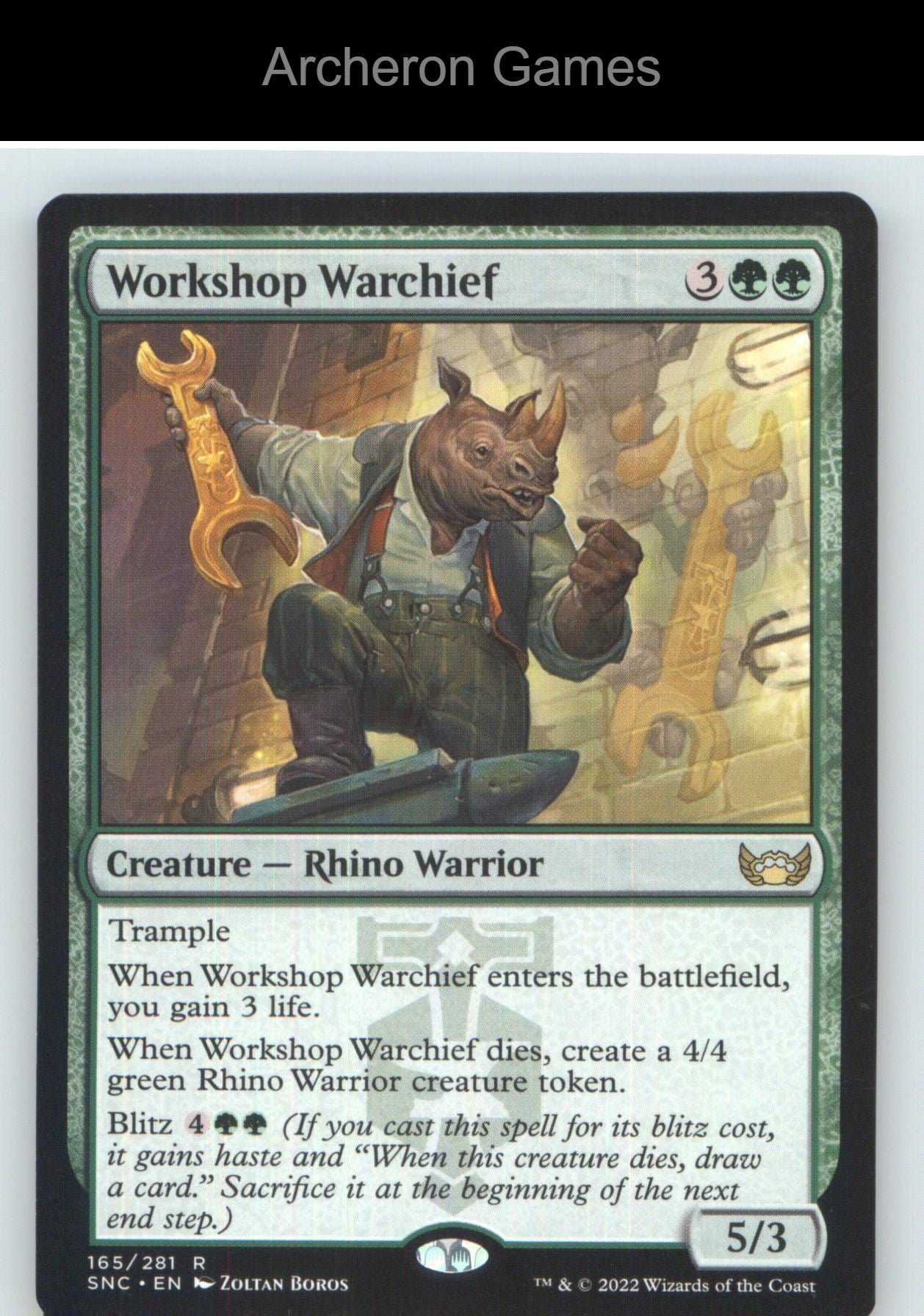 Workshop Warchief SNC 165 R MTG Card NM/EX+