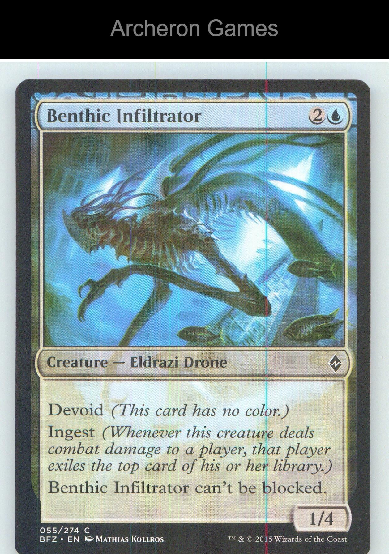 Benthic Infiltrator BFZ 55 C MTG Card NM/EX+