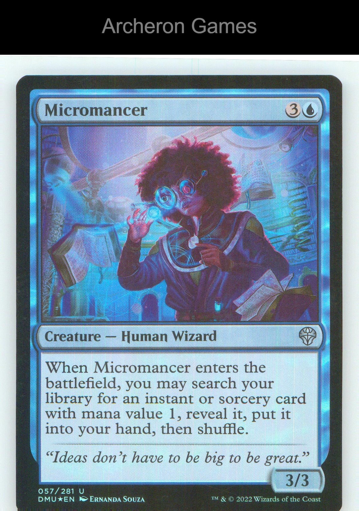 Micromancer DMU 57 UC MTG Card NM/EX+ Foil