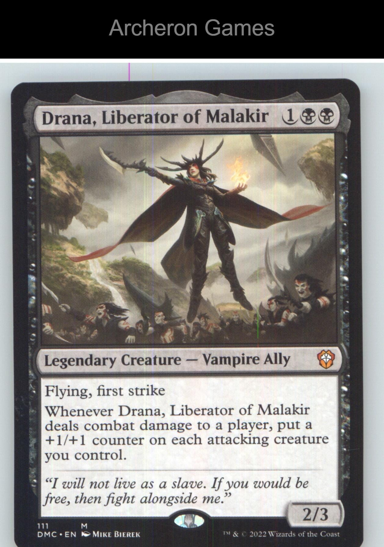 Drana, Liberator of Malakir DMC 111 Mythic MTG Card NM/EX+
