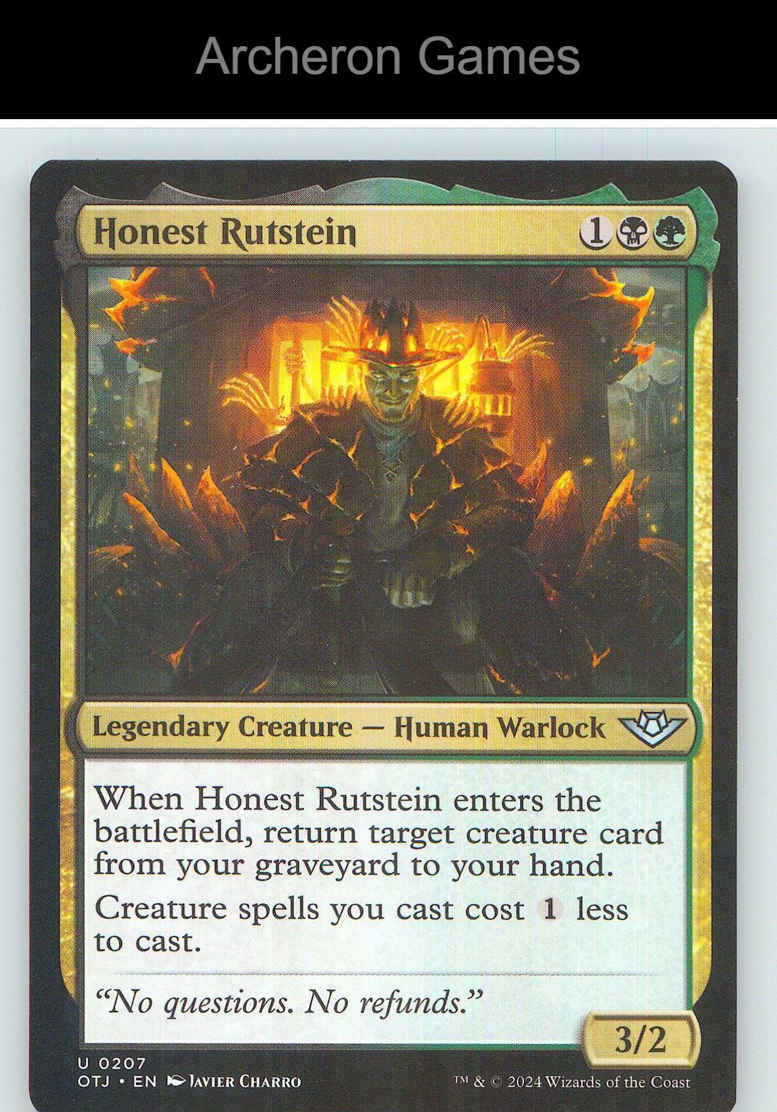 Honest Rutstein OTJ 207 UC MTG Card NM/EX+