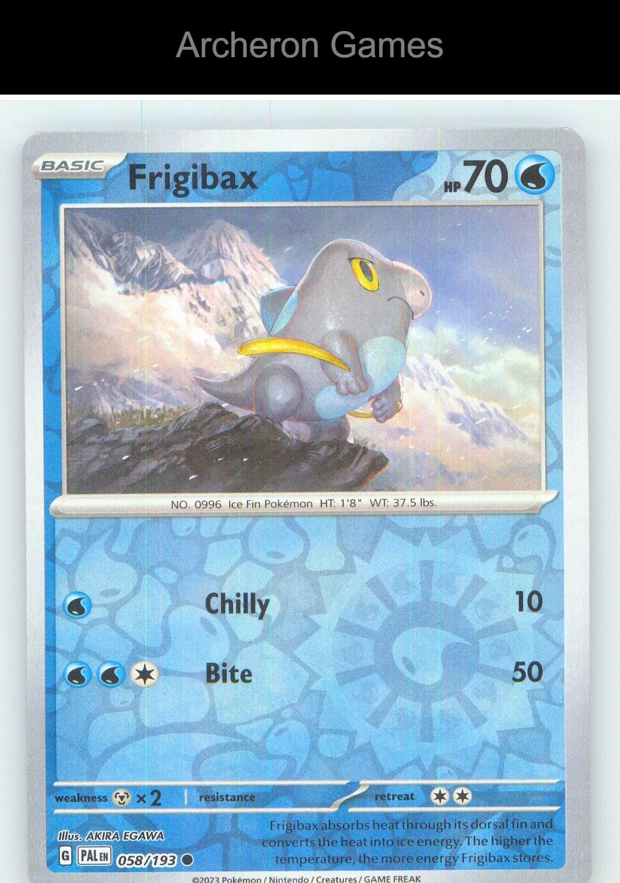 Pokemon Card Frigibax PAL 058/193 C Paldea Evolved Reverse Holo