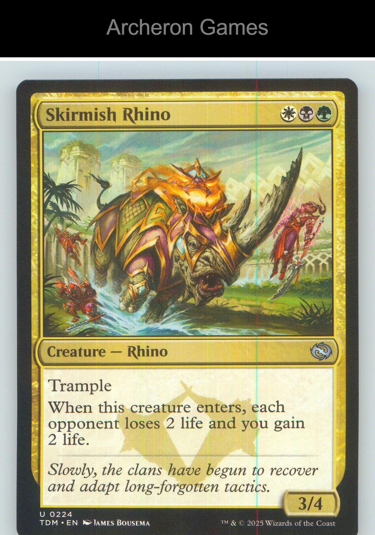 Skirmish Rhino TDM 224 UC MTG Card NM/EX+