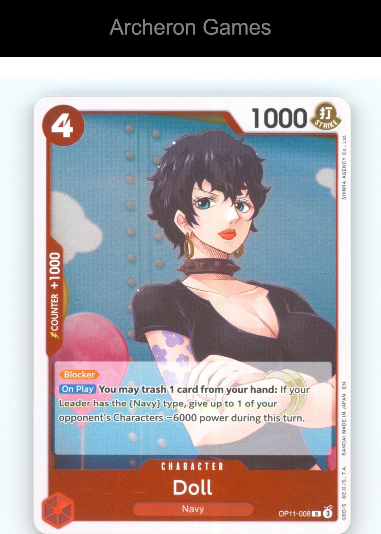 Doll OP11-008 R One Piece Card NM/EX+ Foil