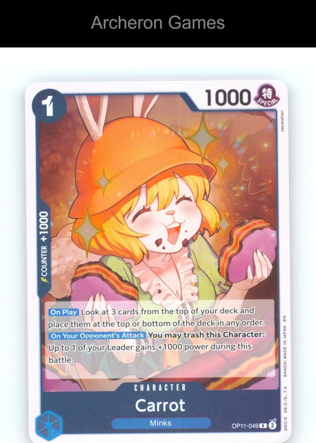 Carrot OP11-049 R One Piece Card NM/EX+ Foil