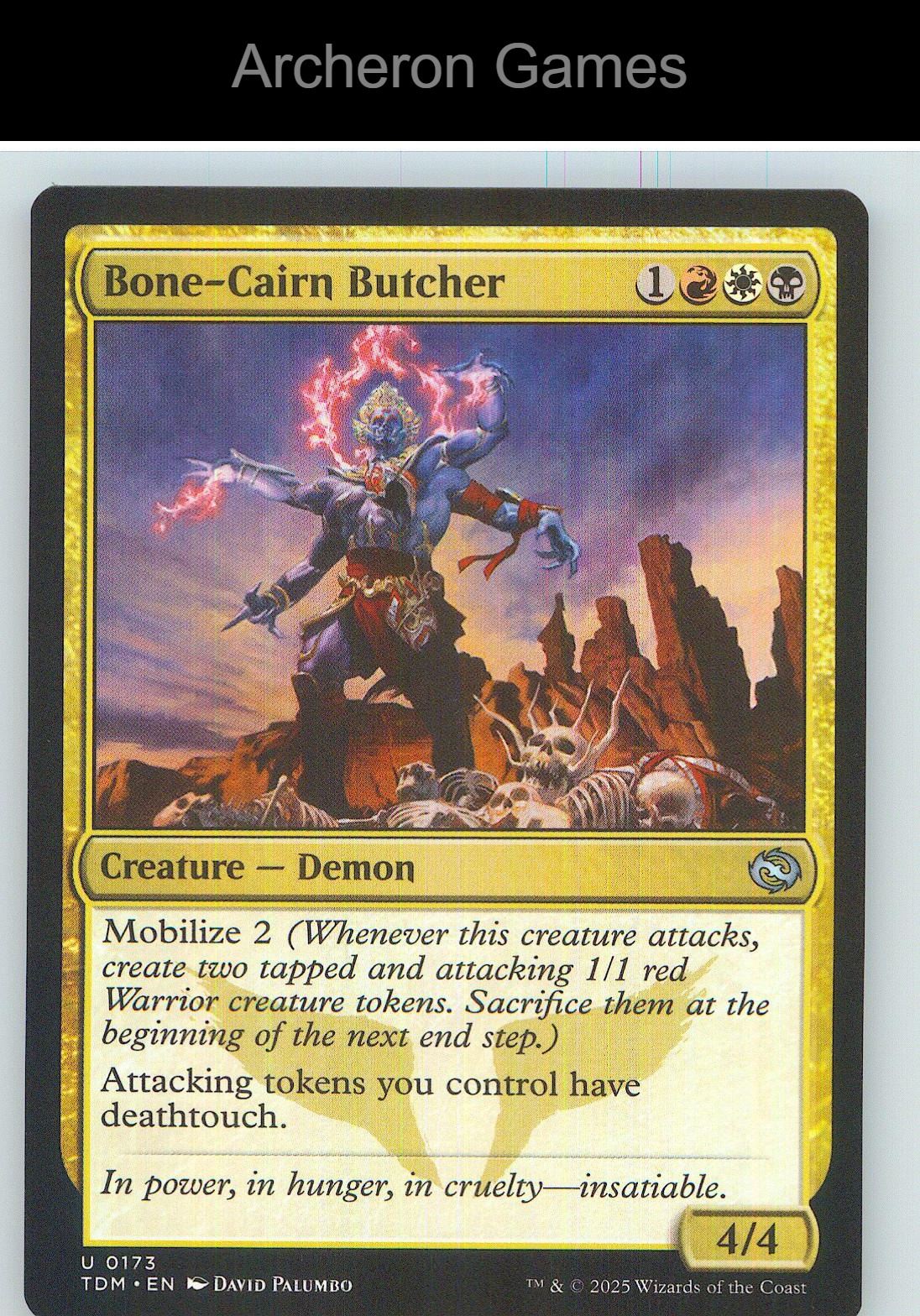 Bone-Cairn Butcher TDM 173 UC MTG Card NM/EX+