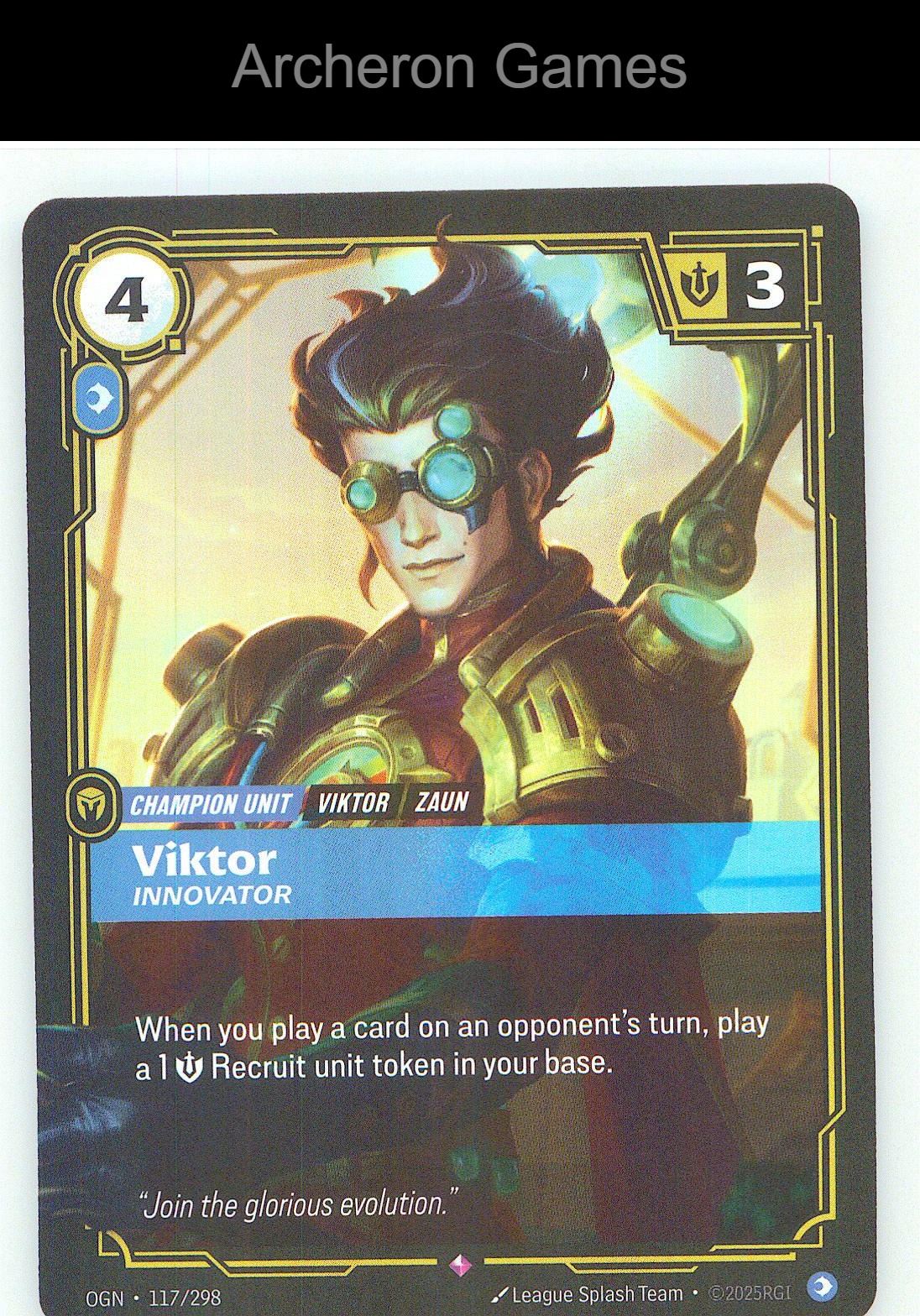 Viktor - Innovator OGN 117/298 R Origins Riftbound Card