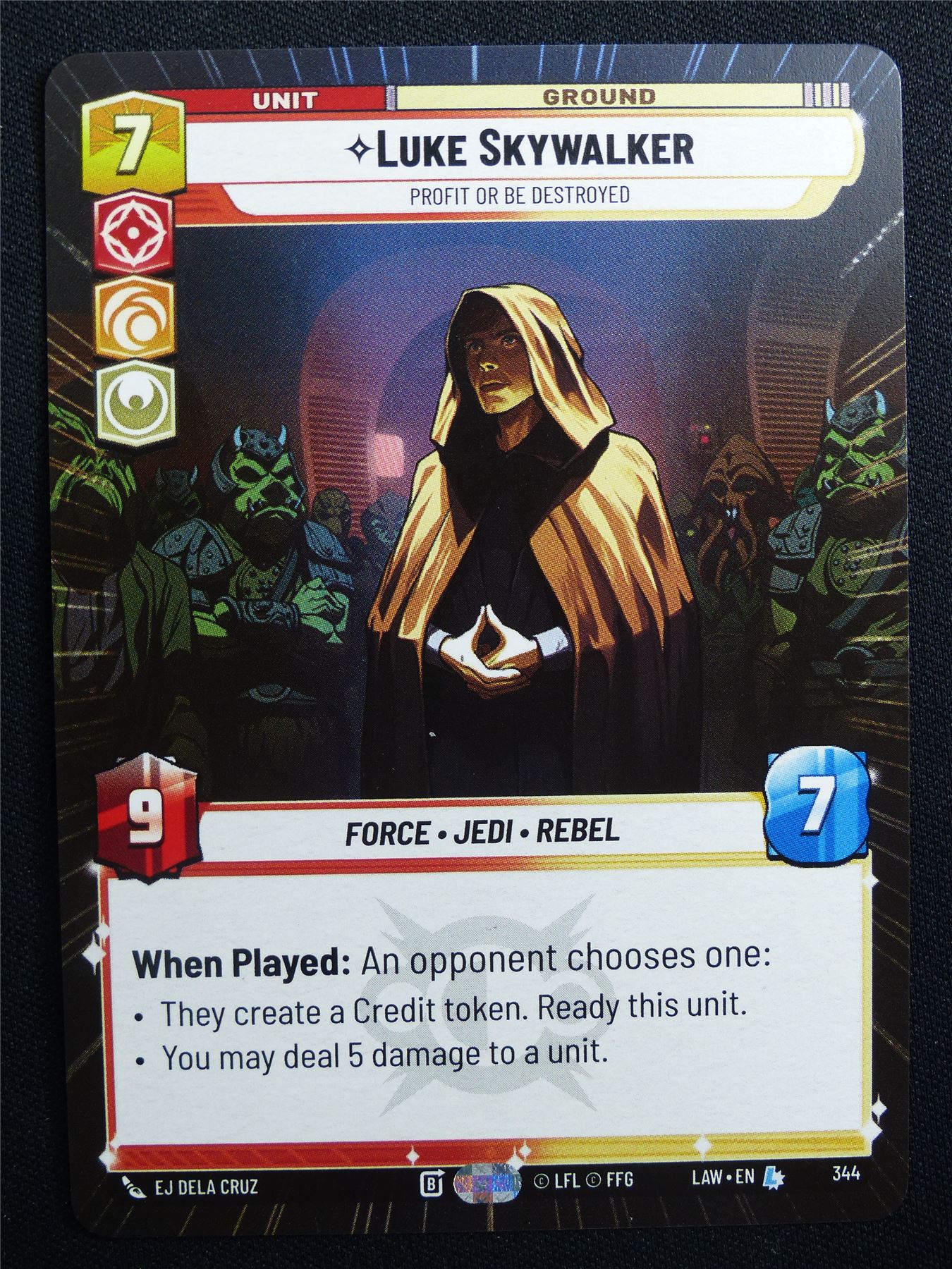 Luke Skywalker 344 Hyperspace - Star Wars Unlimited Card #AW