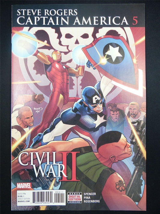 Steve Rogers: CAPTAIN America #5 - Civil War 2 - Marvel Comic #J2