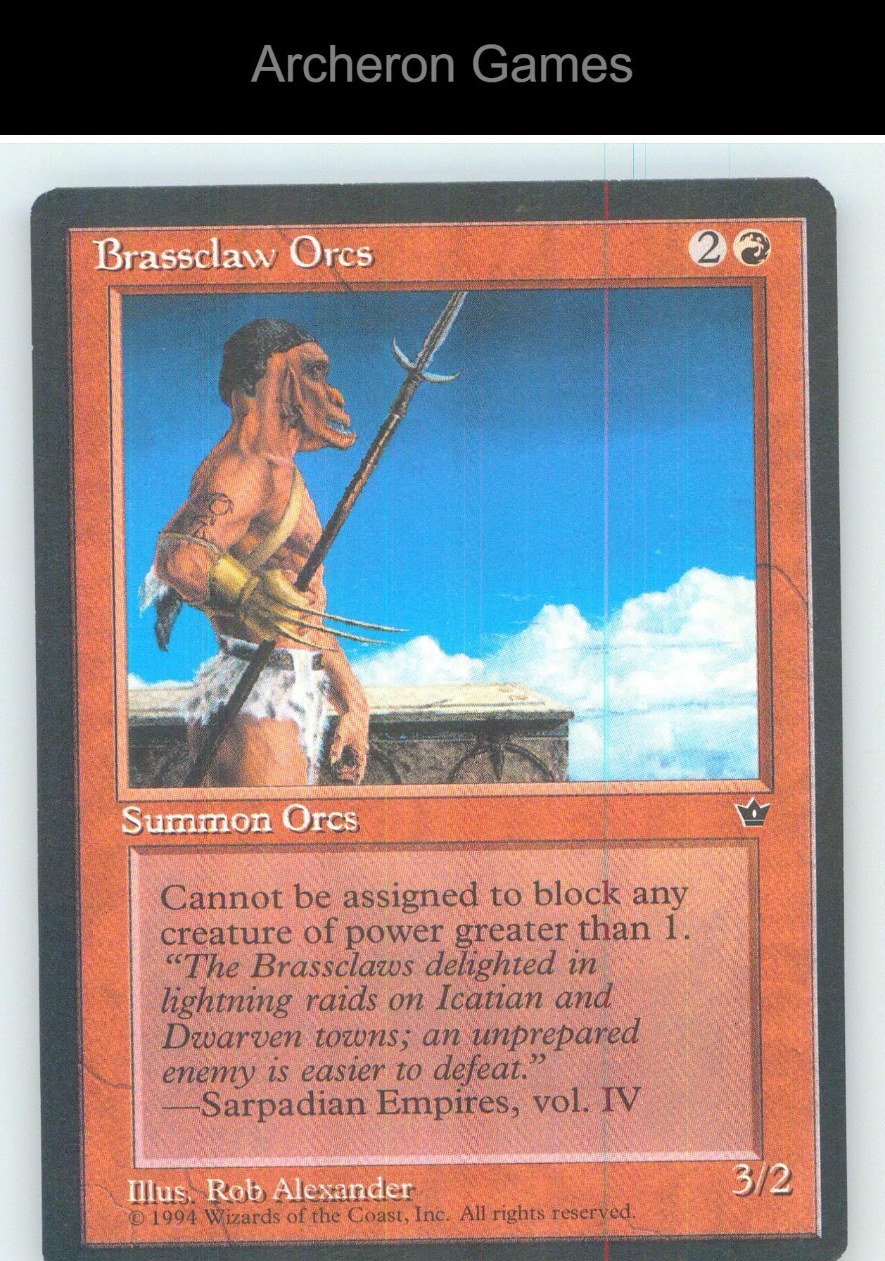 Brassclaw Orcs (Alexander) (Pike) FEM C MTG Card NM/EX+