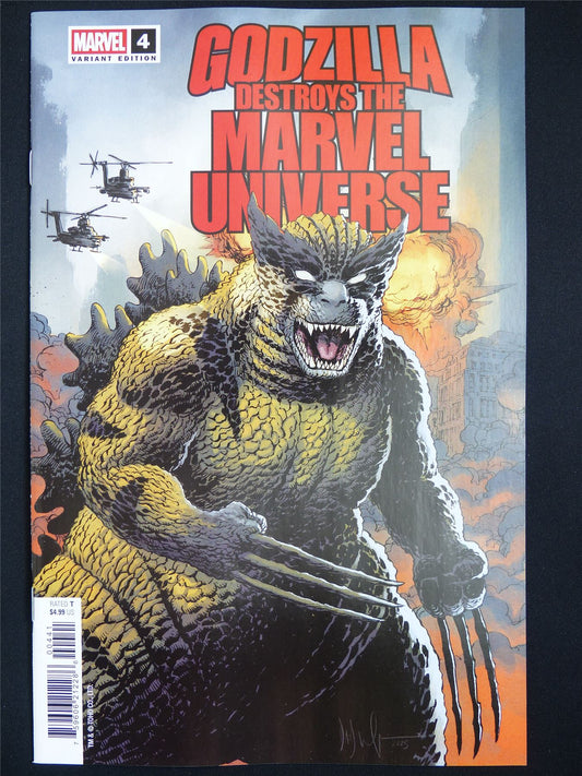 GODZILLA Destroys the Marvel universe #4 Variant - Dec 2025 Marvel Comic #55X