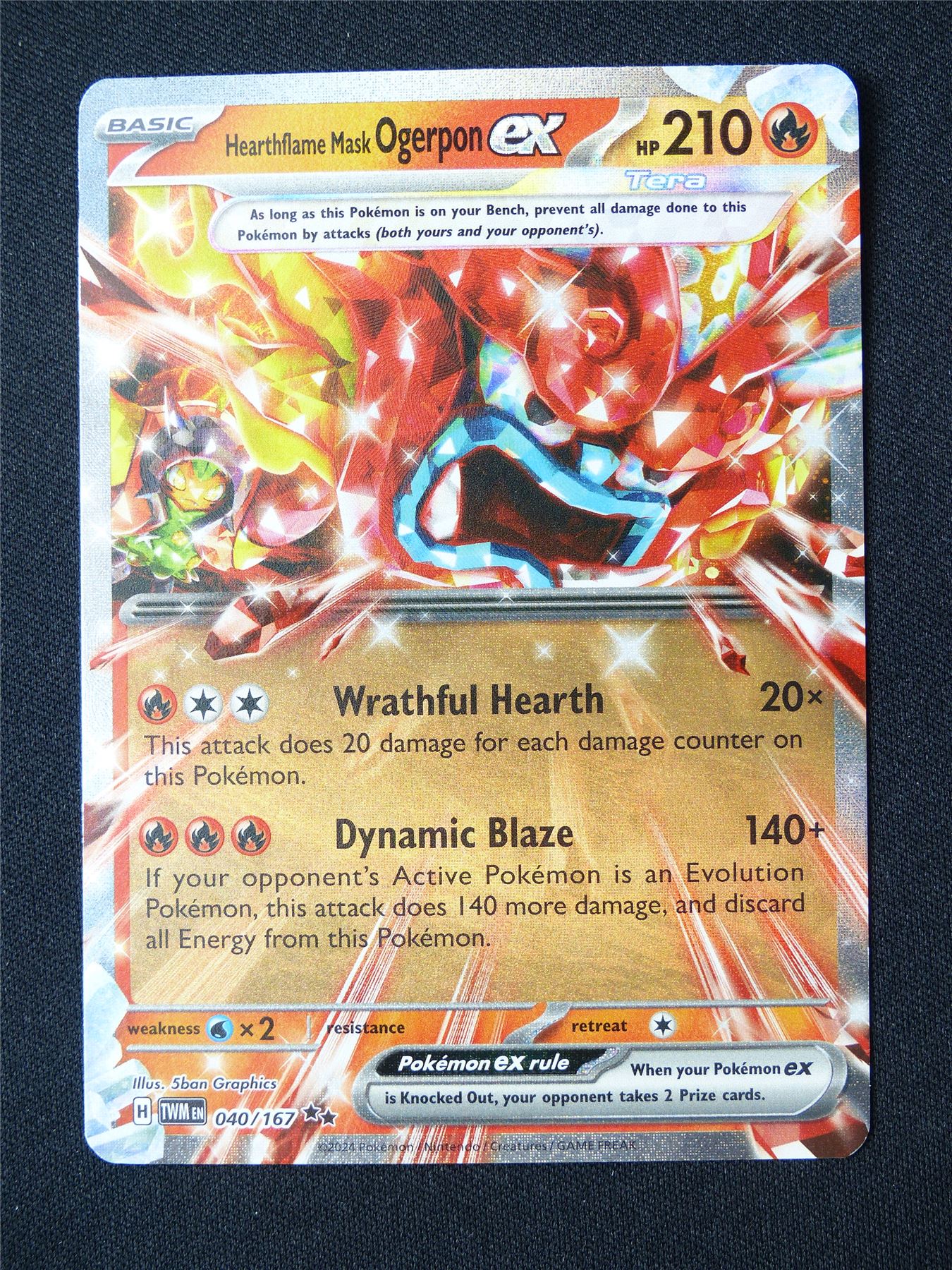 Hearthflame Mask Ogerpon 040/167 Textured Holo - pokemon Card #8YO