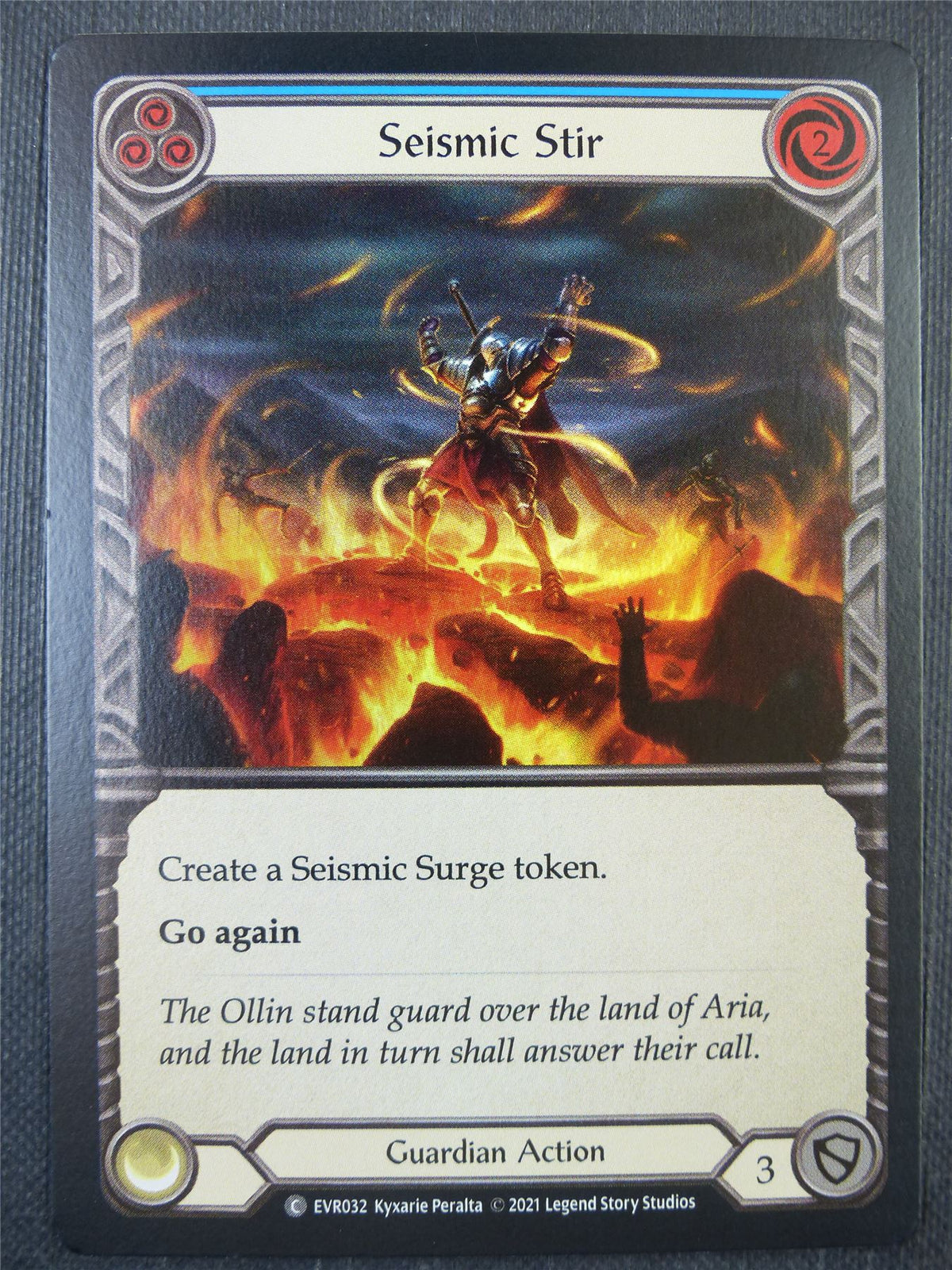 Seismic Stir Blue Foil - 1st ed Everfest - Flesh & Blood Card #6JK