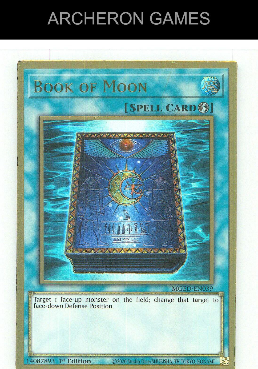 Book of Moon Premium Gold Rare YUGIOH Card 1st Edition