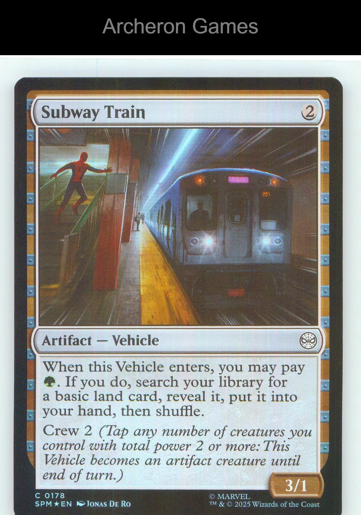 Subway Train SPM 178 C MTG Card NM/EX+ Foil