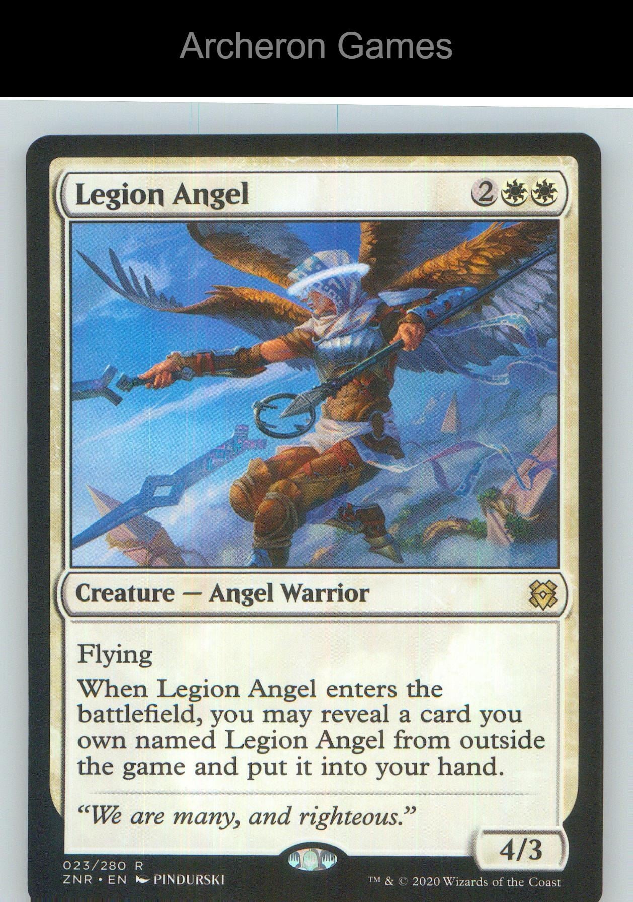 Legion Angel ZNR 23 R MTG Card NM/EX+