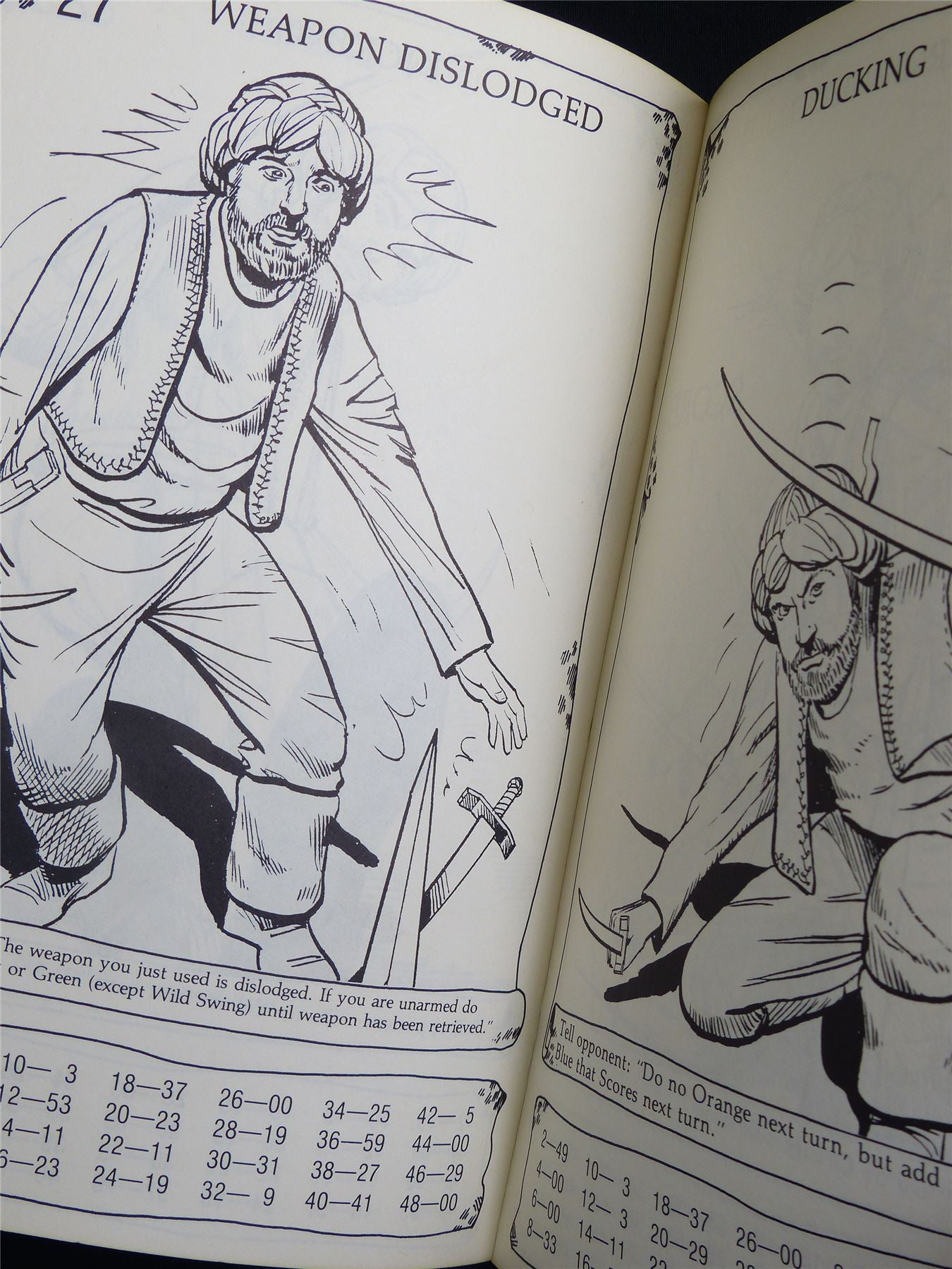 Lost Worlds Fantasy Combat Book: Man With Short Sword and Dagger - Booklet #2TN