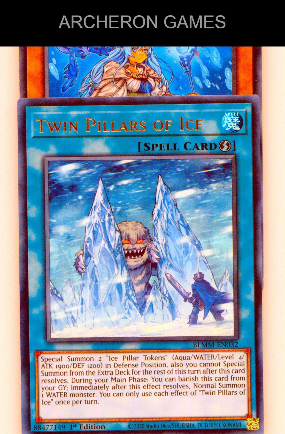 Twin Pillars of Ice Ultra Rare YUGIOH Card 1st Edition
