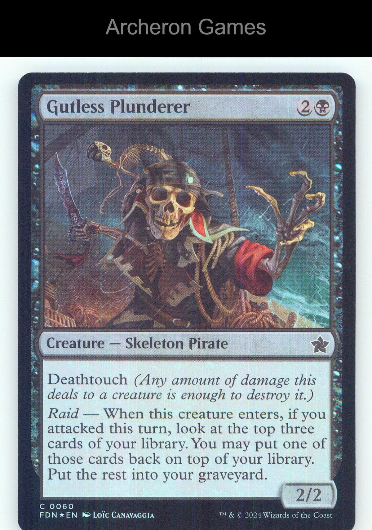 Gutless Plunderer FDN 60 C MTG Card NM/EX+ Foil