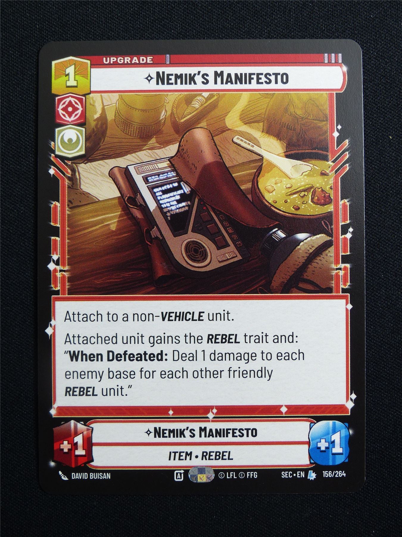 Nemik's Manifesto 156/264 - Star Wars Unlimited Card #163