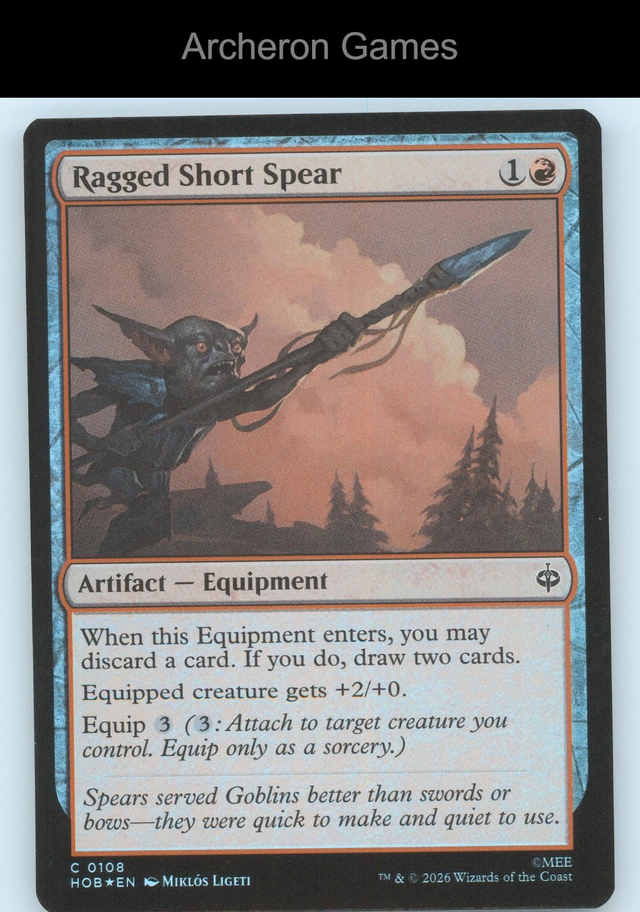 Ragged Short Spear HOB 108 C MTG Card The Hobbit