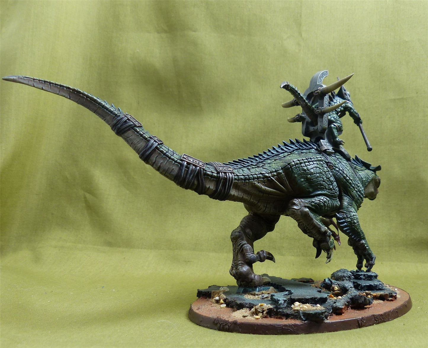 Saurus Scar-Veteran on Carnosaur painted - Seraphon - Warhammer Aos #2LZ