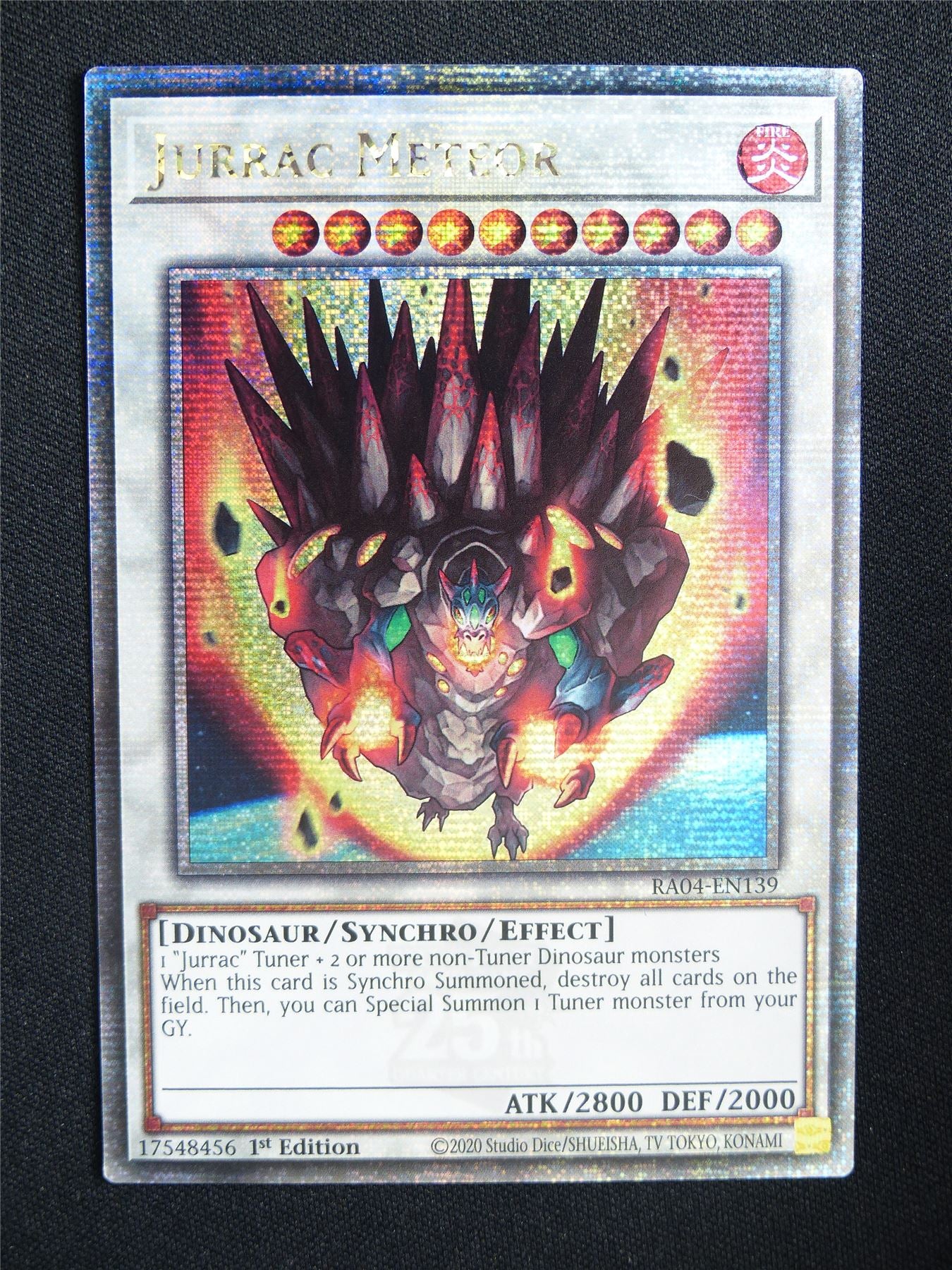 Jurrac Meteor RA04 Quarter Century Rare - 1st ed Yugioh Card #18P