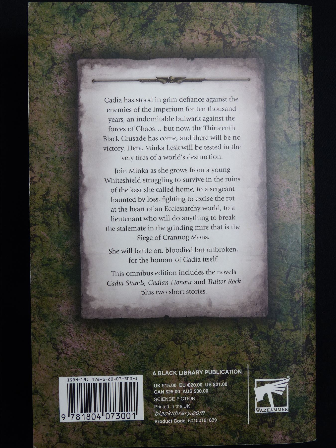 Minka Lesk The Last Whiteshield - Warhammer 40K Novel Softback #3R2