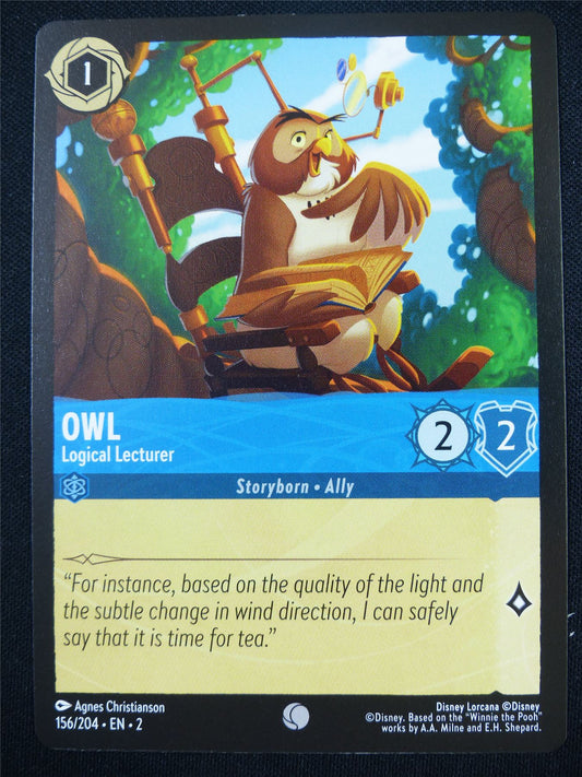 Owl Logical Lecturer 156/204 - Lorcana Card #4OU
