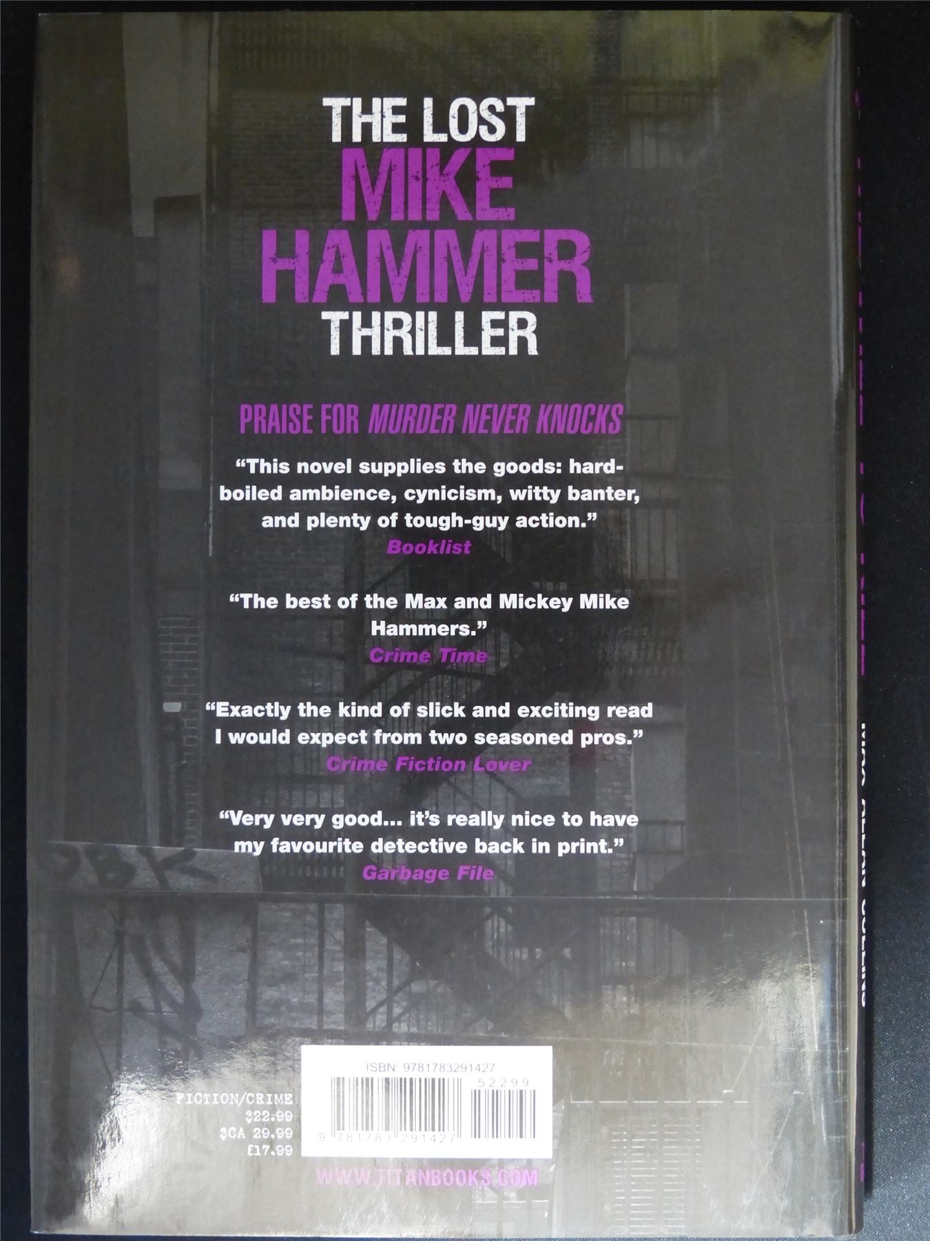 The Will to Kill - Titan Novel Book Hardback #A2