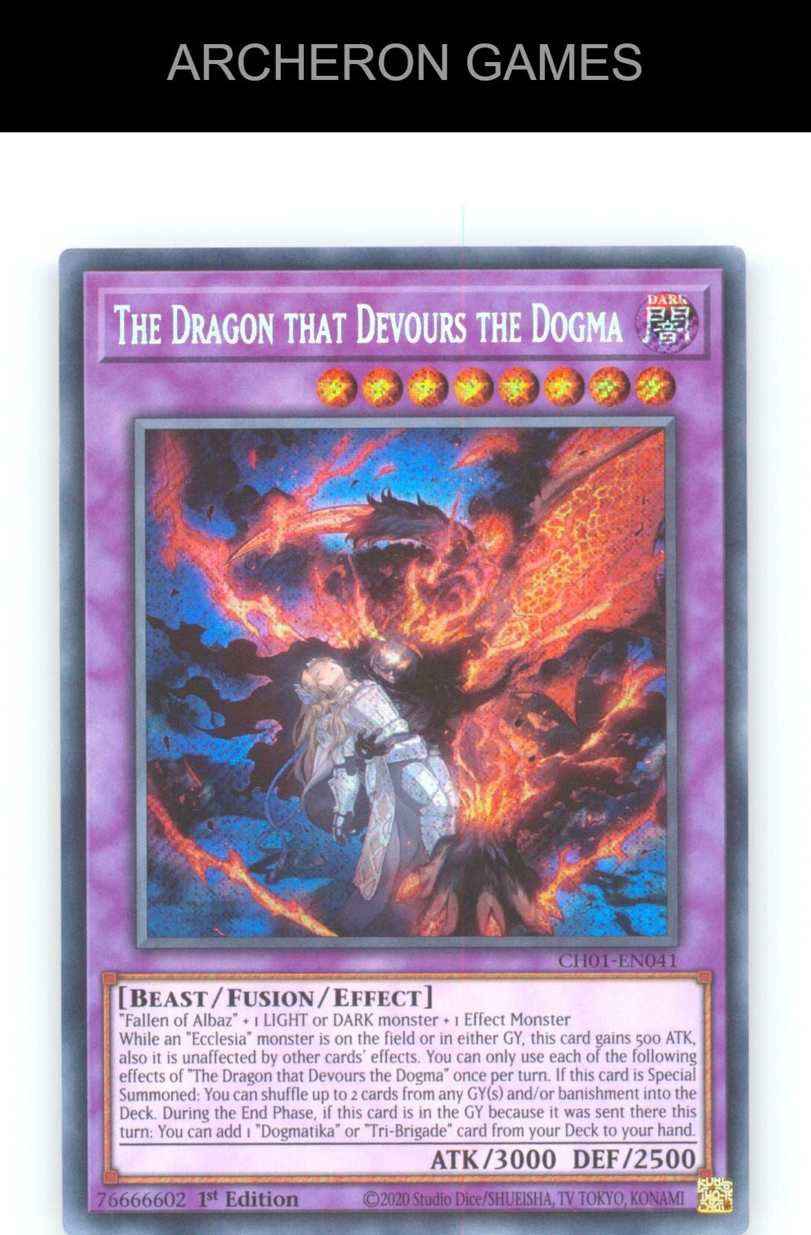 The Dragon that Devours the Dogma (Secret Rare) SEC YUGIOH Card 1st Edition