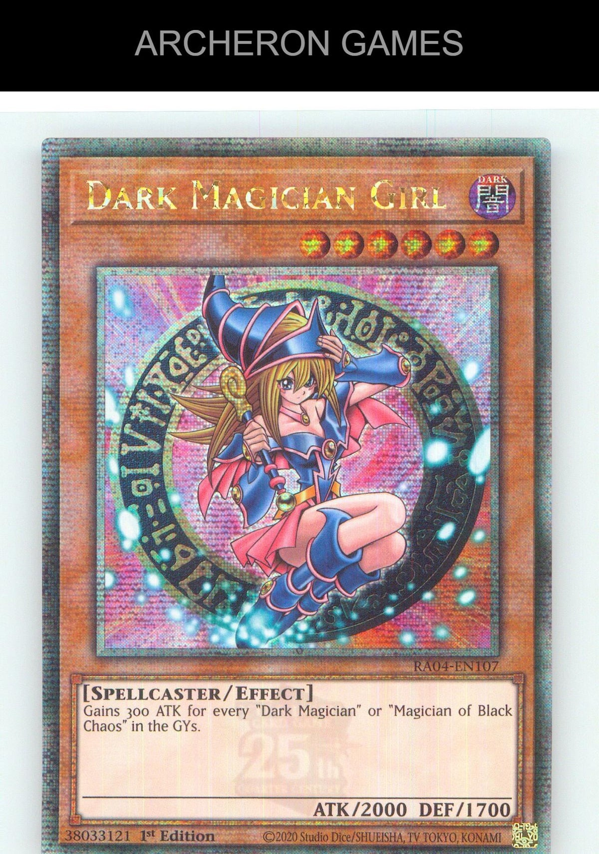 Dark Magician Girl (7th Art) (Quarter Century Secret Rare) YUGIOH 1st Edition