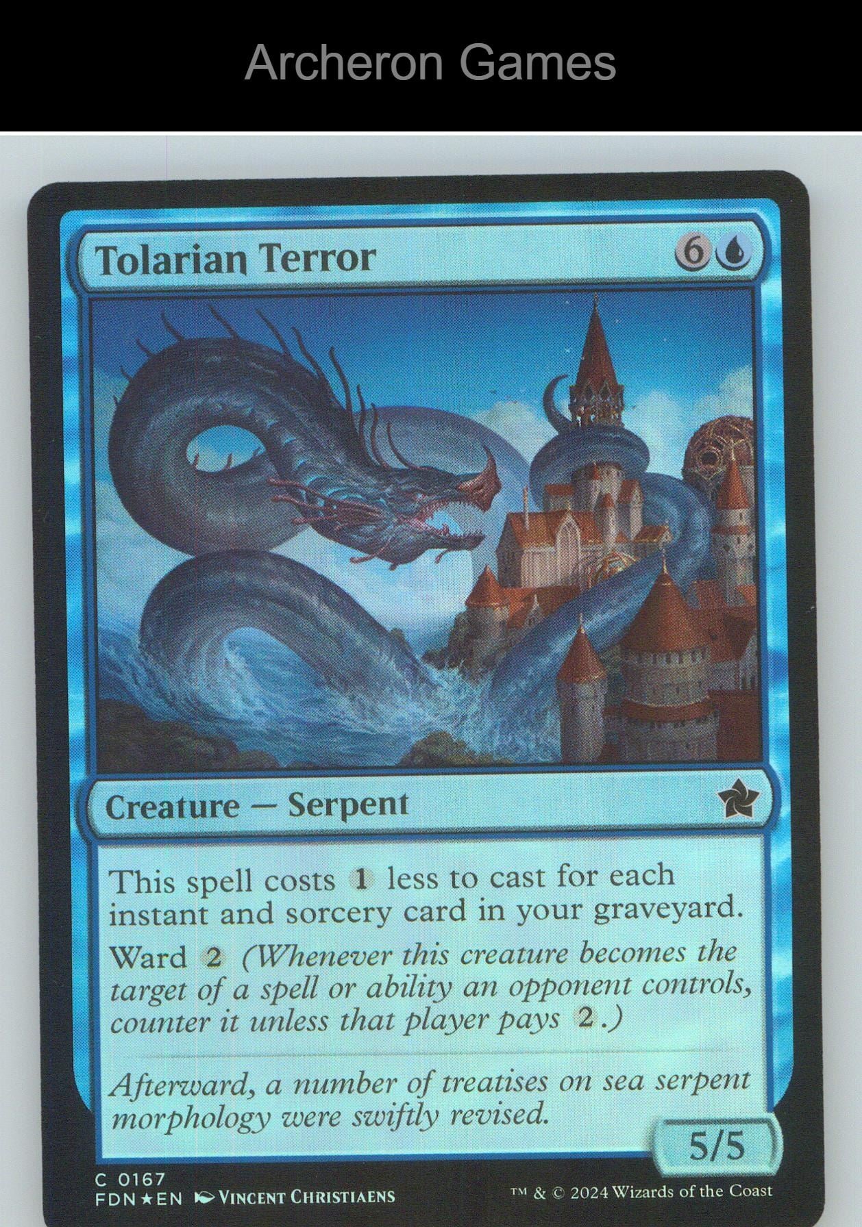 Tolarian Terror FDN 167 C MTG Card NM/EX+ Foil