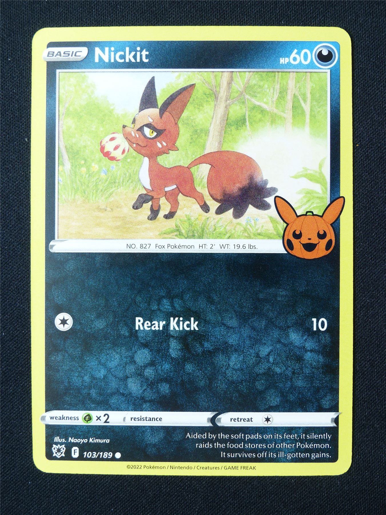 nickit 103/189 Halloween stamped - Pokemon Card #6ZQ