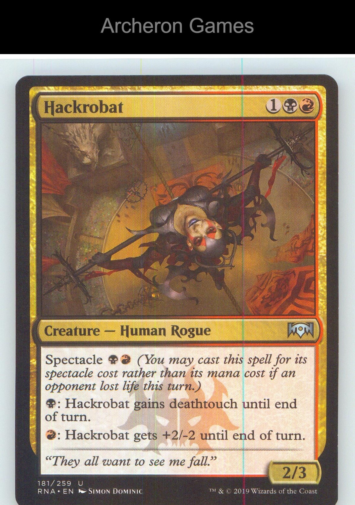 Hackrobat RNA 181 UC MTG Card NM/EX+
