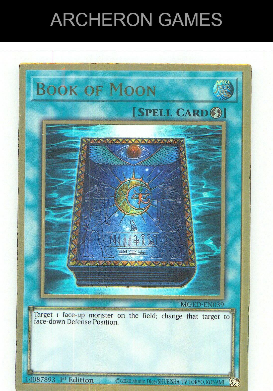 Book of Moon Premium Gold Rare YUGIOH Card 1st Edition
