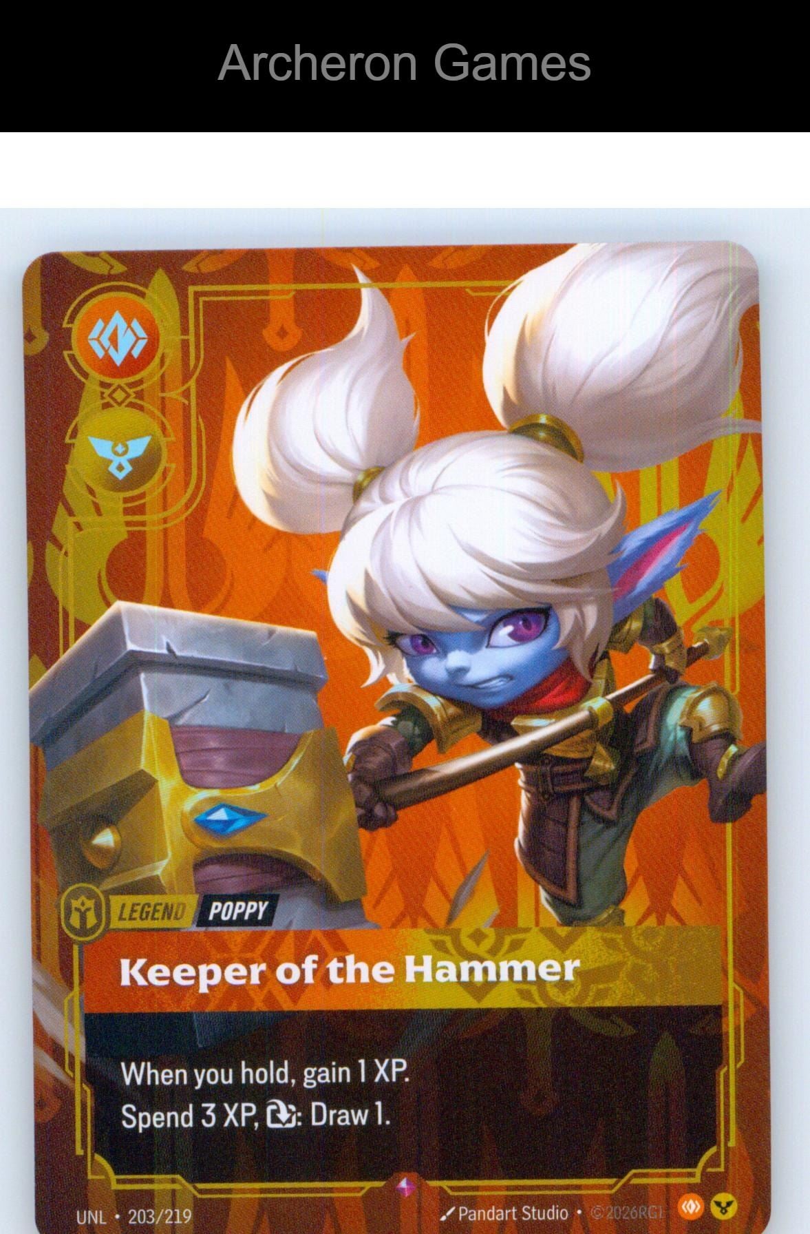 Poppy - Keeper of the Hammer UNL 203/219 R Unleashed Riftbound Card