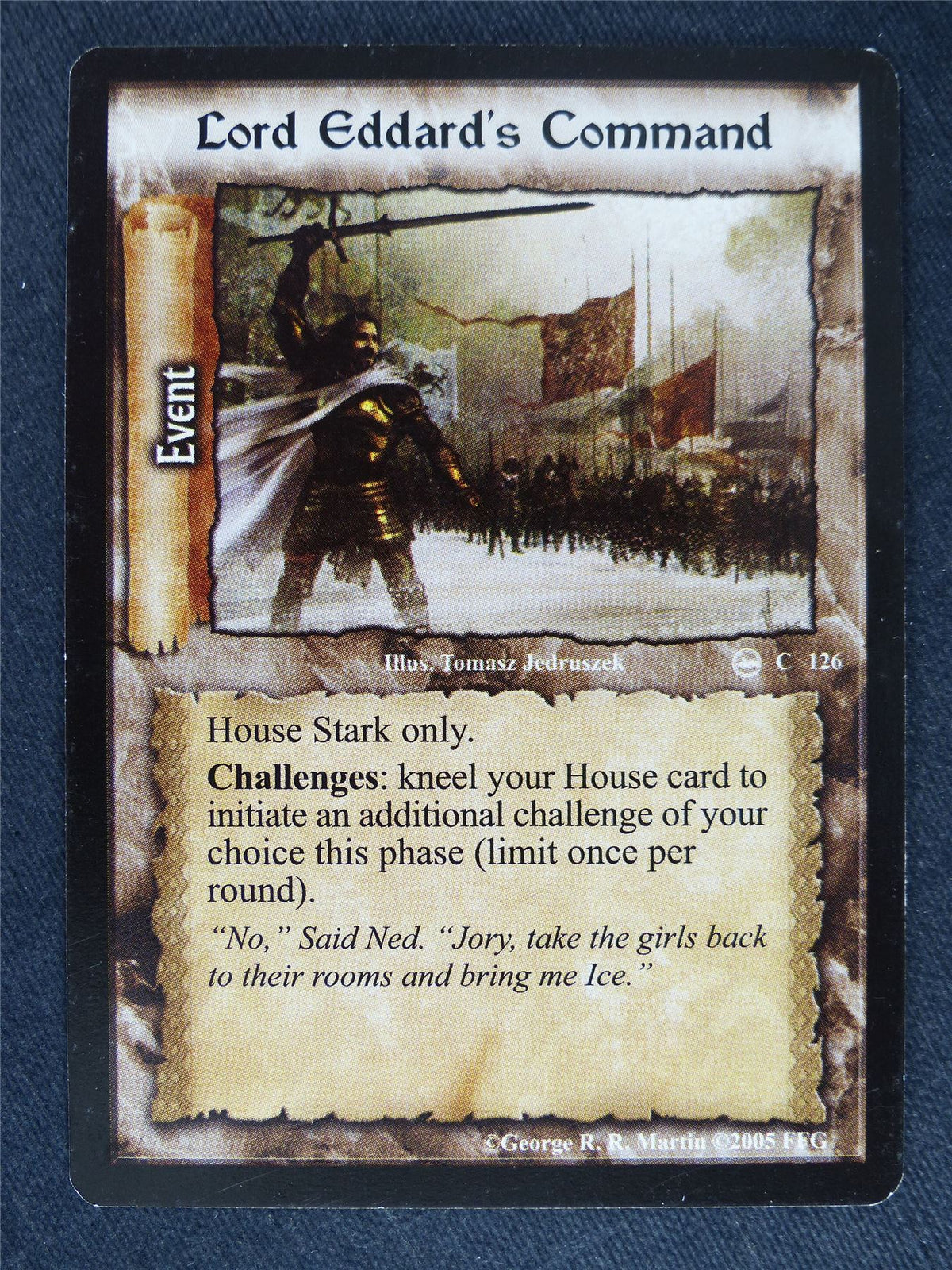 Lord Eddard's Command - Game of Thrones Cards #Y0