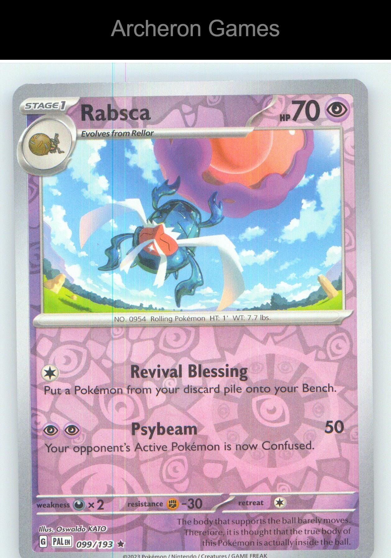 Pokemon Card Rabsca PAL 099/193 R Paldea Evolved Reverse Holo