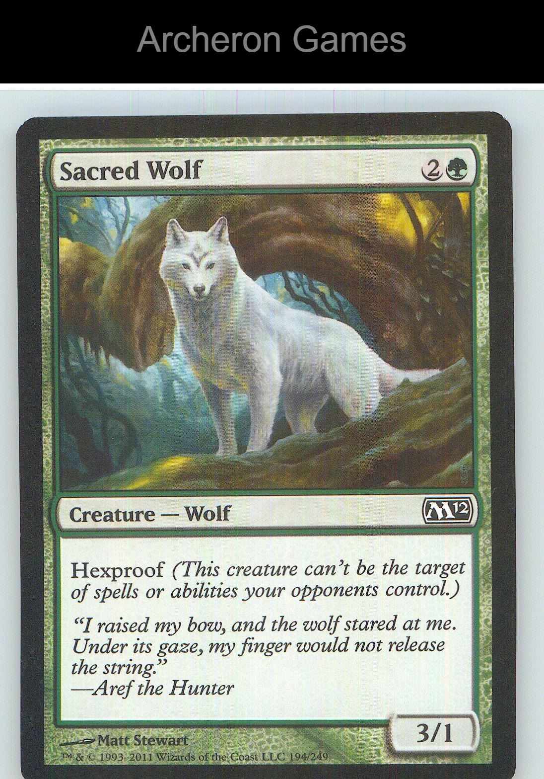 Sacred Wolf M12 194 C MTG Card NM/EX+