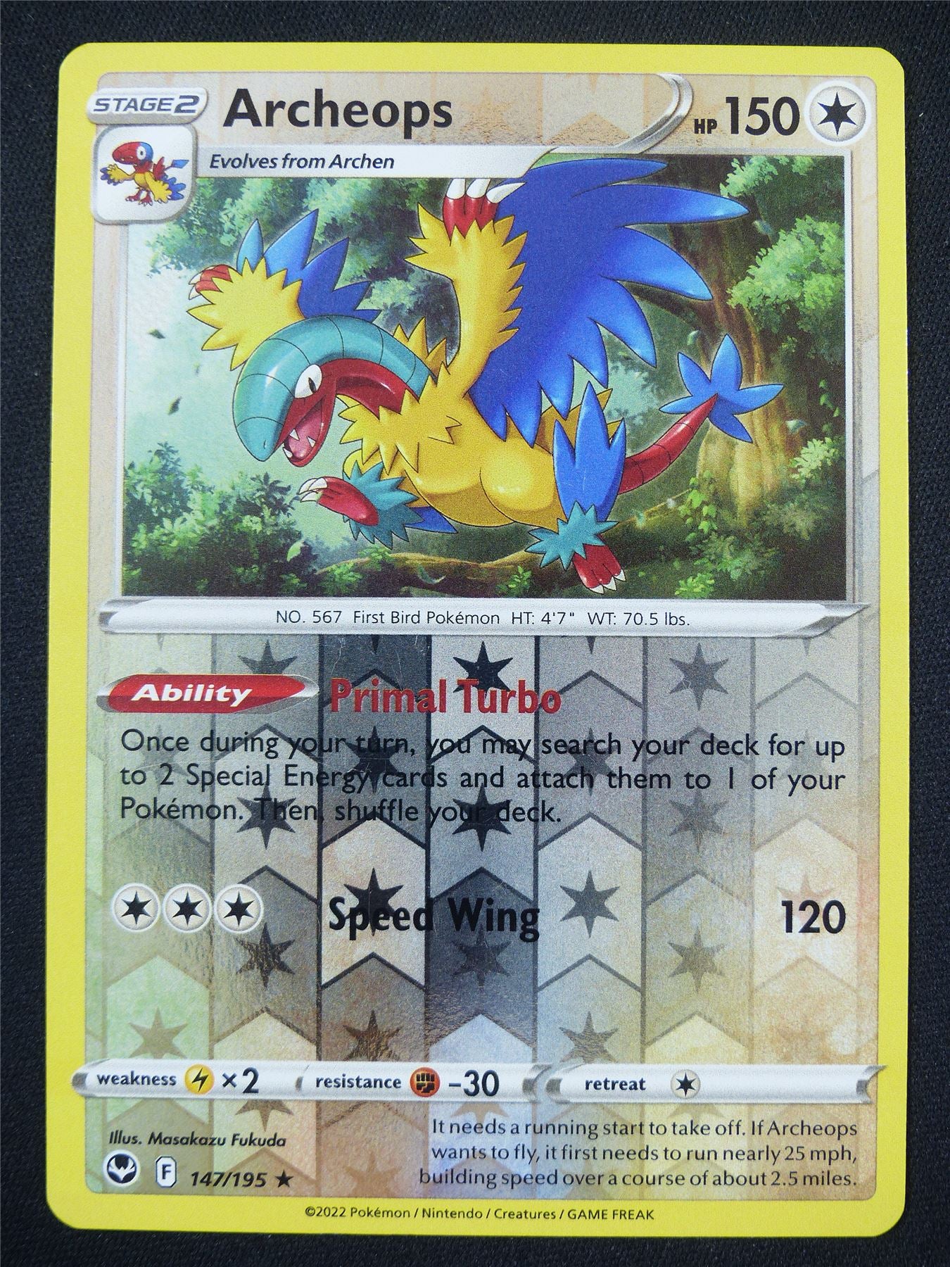 Archeops 147/195 Reverse Holo - Pokemon Card #5MM Archeron Archeops 147/195 Reverse Holo - Pokemon Card #5MM Archeron
