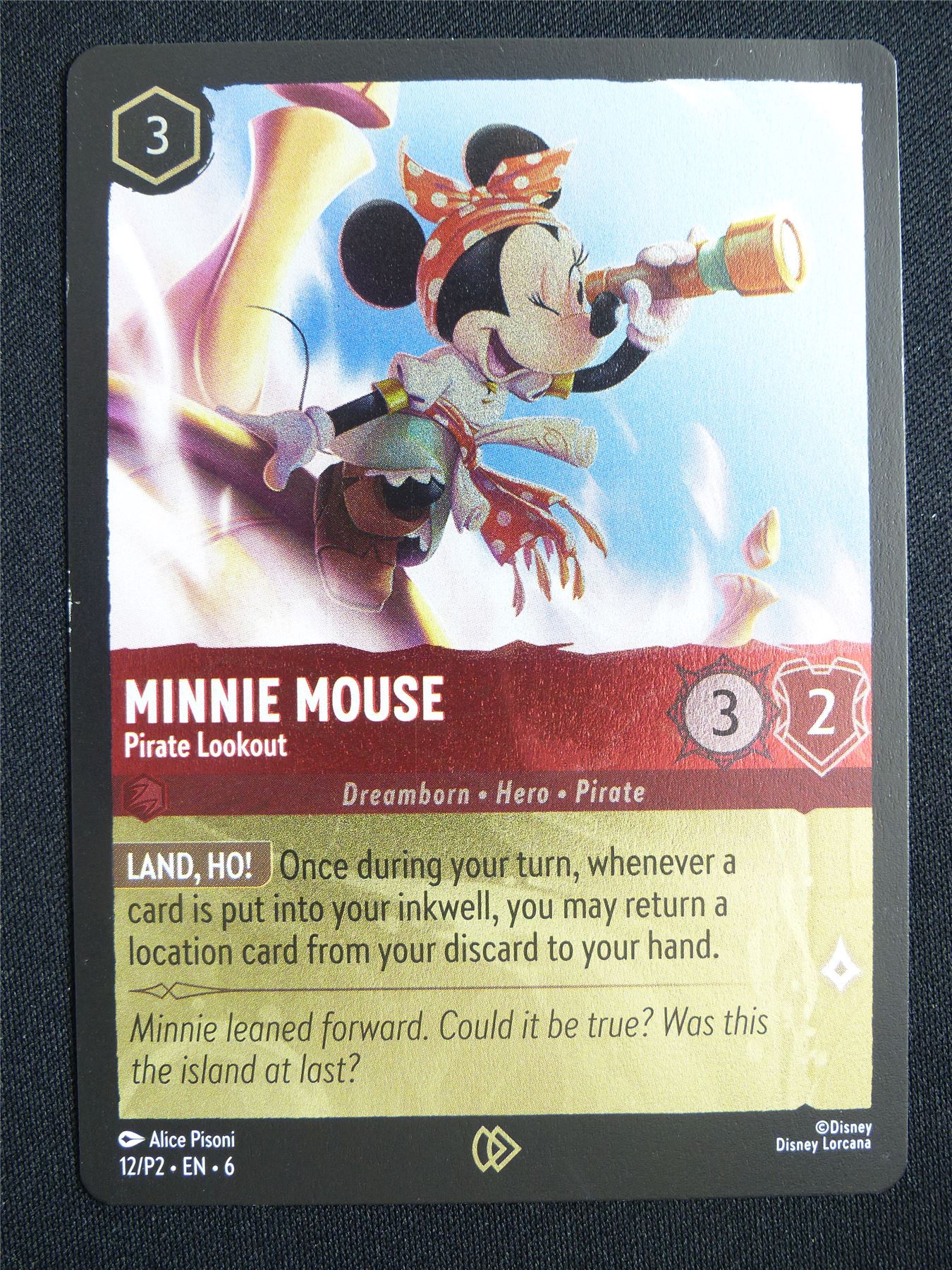Minnie Mouse Pirate Lookout 12/P2 Foil - Lorcana Card #14K