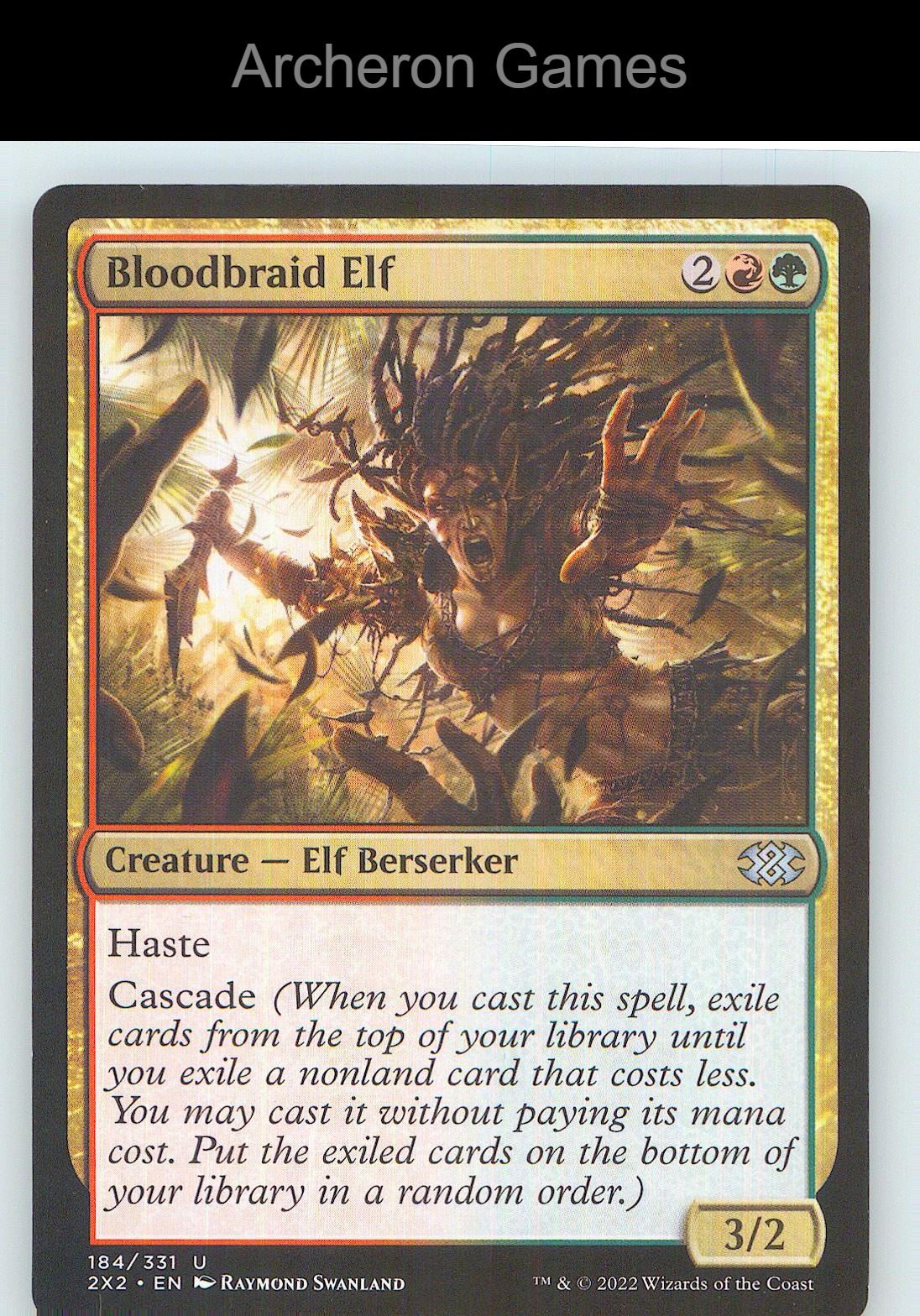 Bloodbraid Elf 2X2 184 UC MTG Card NM/EX+